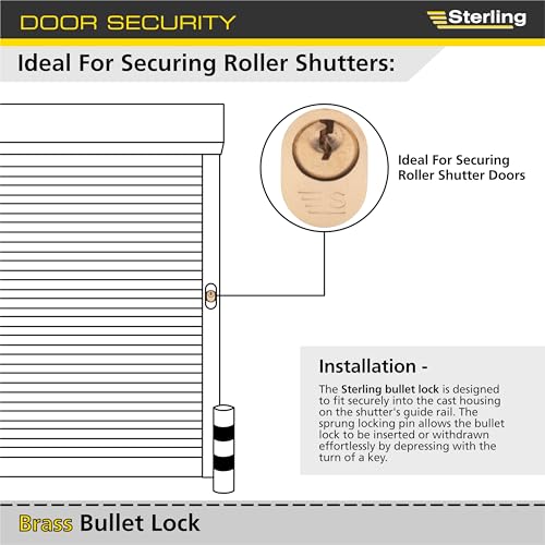 Sterling BL01 KA Bullet Lock, gleichschließend, Messing