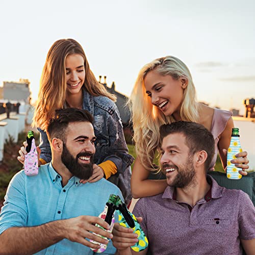 Sublimation Blanks Beer Bottle Insulator Sleeve, 6 Pack 12Oz Standard Beer Bottle Cooler Covers Zip-Up Bottle Jackets Personalized Sublimation Neoprene Sleeves For Summer Pool Beach Party Favors #TOP5