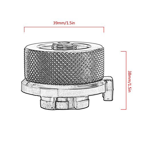 DECDEAL Adaptador de conversão de cabeça de cartucho de gás Bocal Tipo de garrafa Tipo de parafuso d
