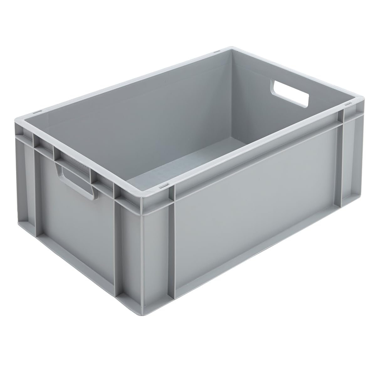 Bigdug Grey Euro Stacking Boxes - Heavy Duty Euro Containers Storage Box - Stackable Warehouse Crates (X4 230H X 400W X 600D Mm)
