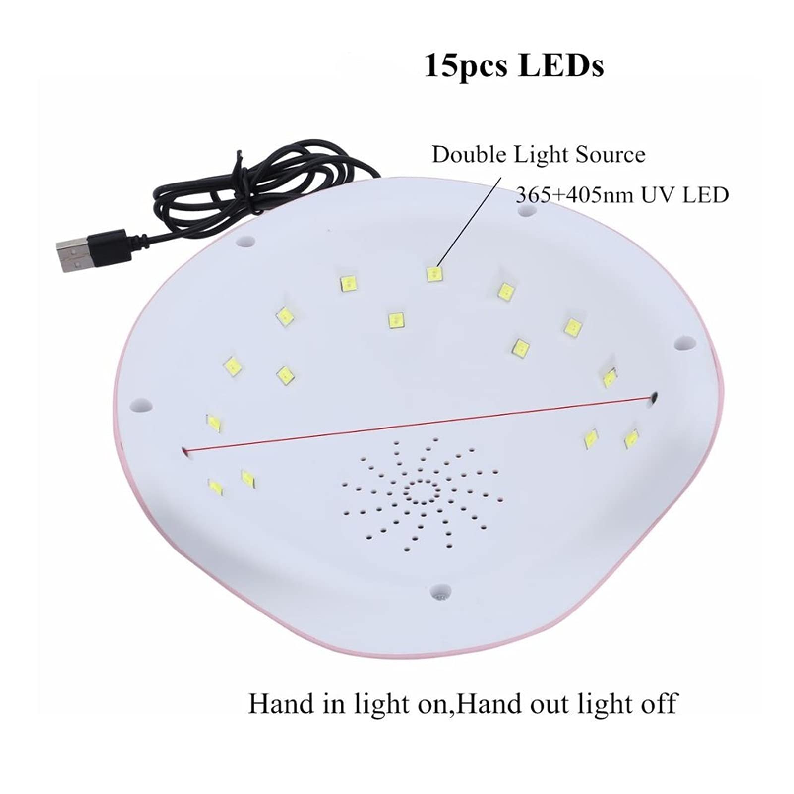 Secador de uñas Secador de uñas Lámpara UV LED Cargador Micro USB para Todas Las uñas Lámparas de curado de Esmalte de Gel con Sensor automático Máquina de manicura Modo de curado cómodo