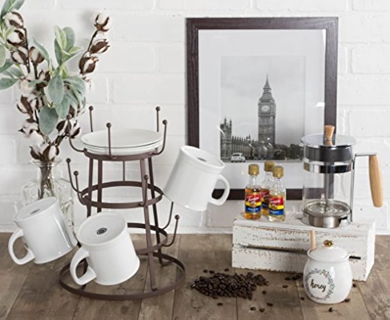 DII Metal Kitchen Storage Collection 3-Tier Mug Tree Stand, 9.5x12.75, Rustic Bronze