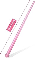 Vista 2 de Gejoy Varita iluminada, varita mágica de mago, varita de bruja de princesa, hada, juguete de sonido, accesorios de cosplay para niños (rosa)