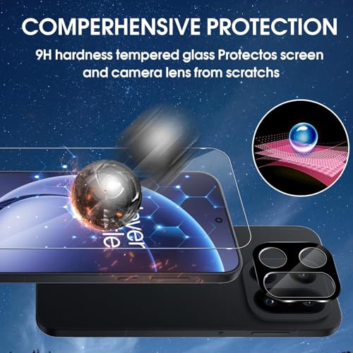 Image of PreCure (2+2 Pack) Screen Protector & Camera Lens Protector for OnePlus 15 - 9H Hardness Tempered Glass, HD Clear, Bubble-Free, Anti-Scratch (Black)