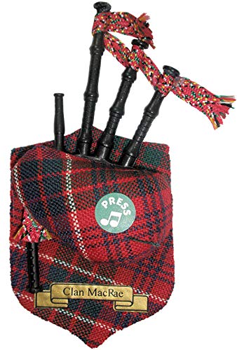 I LUV LTD Macrae Clan Musical Bagpipe Fridge Magnet, Made in Scotland