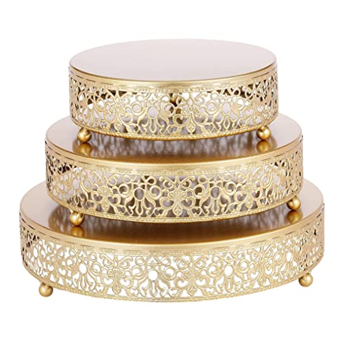 Round Metal Cake Stands 7.9 In Gold Cake Stand Dessert Cupcake Pastry Candy Display Plate Glossy Metallic Finish Holder For Wedding, Event, Birthday Party #TOP3