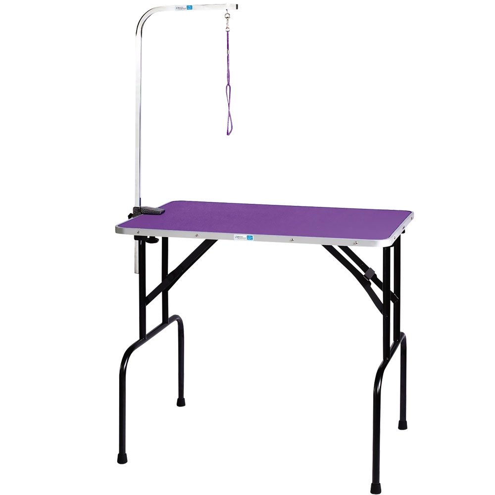 Master Equipment Grooming Table w/36In Grooming Arm, 30x18In Purple