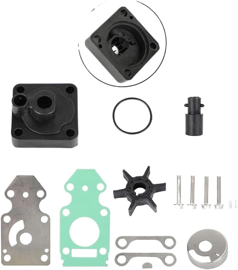Water Pump Repair Kit 63V-W0078-00-00 63V-W0078-00 63V-44323-00 63V-44352-00 Compatible with Outboard 2 Stroke 9.9HP 15HP