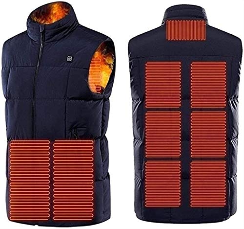 SXLCKJ Elektrisch beheizte Weste USB-Heizweste Beheizbare Kleidung Outdoor-Weste mit 3 Einstellbarer Temperatur, 9 (Winter) Cover