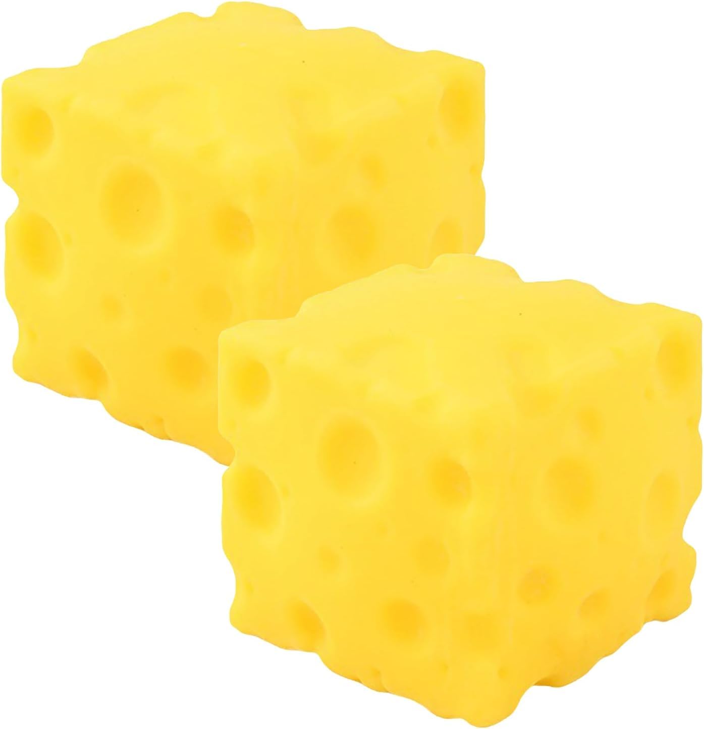 Cheese Squishy Käse-Quetschspielzeug,2Stück Käse Spielzeug Stressball,Stressabbauendes Fidget Spielzeug,Realistische Käseform Antistressball,Sensorisches Squeeze Spielzeug Für Erwachsene Und Kinder