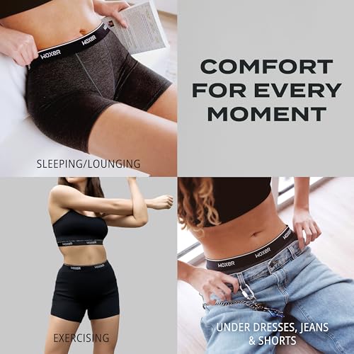 Image of Woxer Boxer Shorts for Women - 5 inch Baller Boy Shorts Underwear, Soft Modal, Chafe Free - Breathable & Moisture-Wicking