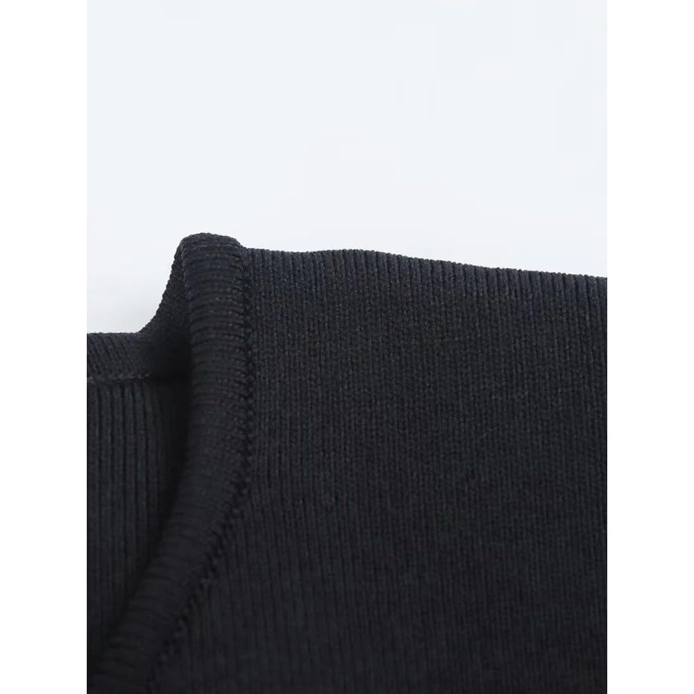 ZBDP - Chaqueta de punto clásica versátil con lazo para mujer