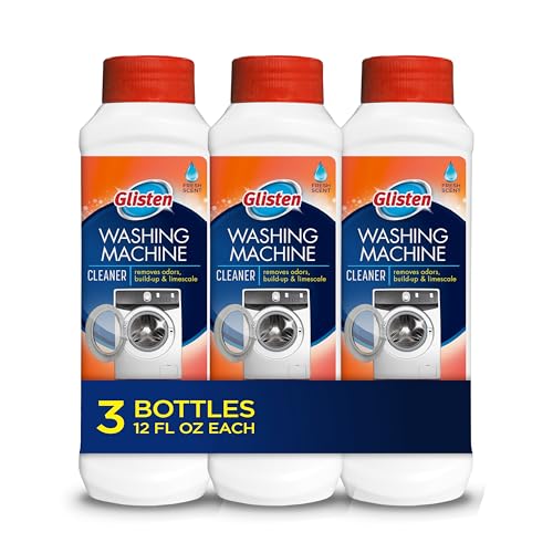 glisten washing machine cleaner helps remove odor buildup and limescale fresh scent made in the usa 12 ounce bottle 3-pack
