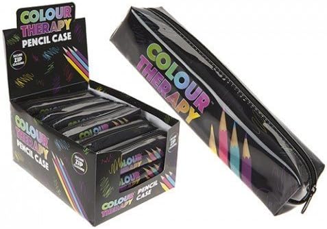 PMS COLOUR THERAPY BLACK PENCIL CASE W/ZIP TOP 18 in D/BOX
