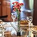 Danya B. Decorative Sweetheart Iron and Clear Glass Flower Bud Vase in Heart-Shaped Design, Gift for Wedding, Anniversary, Valentine's Day, Birthday, Celebrating Love