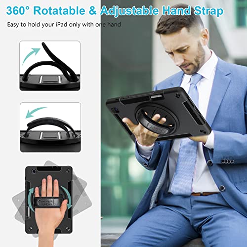 Image of Case for Galaxy Tab S6 Lite 10.4 Inch 2024 /2022 /2020 : Military Grade TPU Shockproof Cover with Screen Protector - Stand - Shoulder Strap - Handle - S-Pen Holder for Samsung Tablet S6 Lite - Black