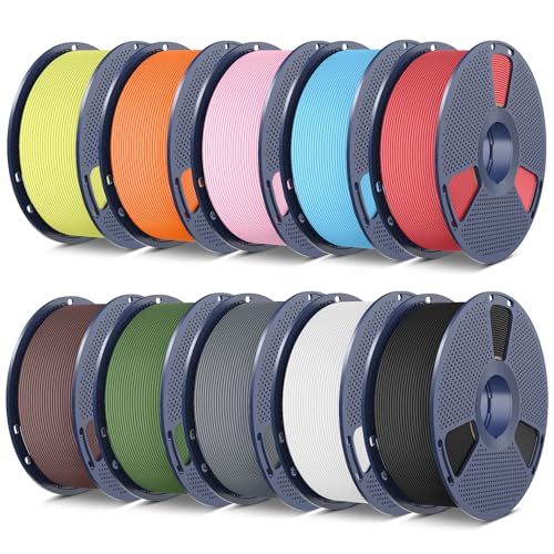 Image of SUNLU High Speed Matte PLA 3D Printer Filament Bundle, 1KG Spool, 10 Packs