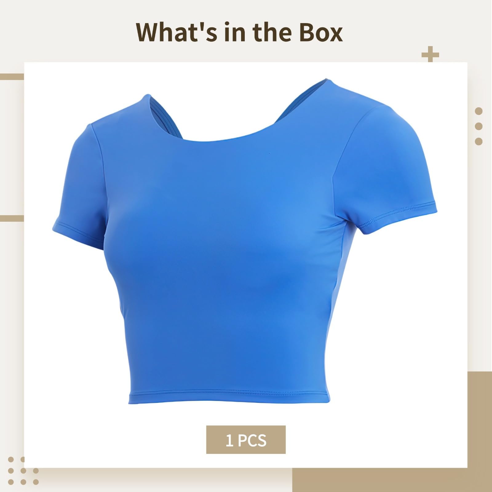 Haut d'entraînement dos ouvert pour femme, haut de yoga à manches courtes avec soutien-gorge intégré, design tendance à dos ouvert, combinaison de nylon élasthanne, idéal pour les entraînements