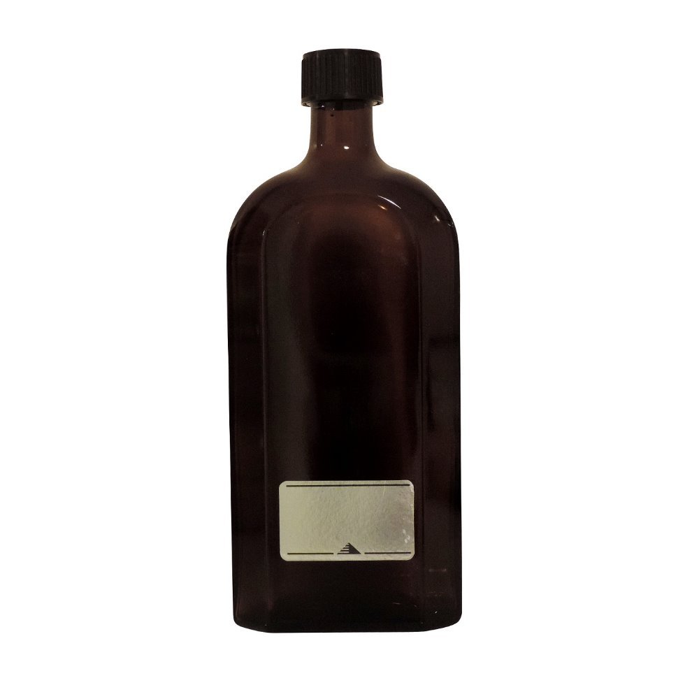 mikken - 4 Medizinflasche in Braunglas Apothekerflaschen inkl. Etiketten a 4X 500ml Schwarz