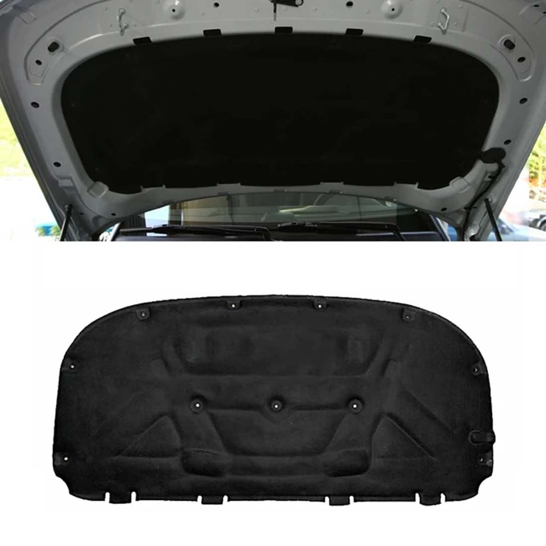 MEXWLOP Auto Warmte Geluidsisolatie Katoen Voorkap Motormat Geluidsdemper, for Land, for Rover, for Range, for Rover, Sport L320 2005-2013 Geluiddichte matafdekking