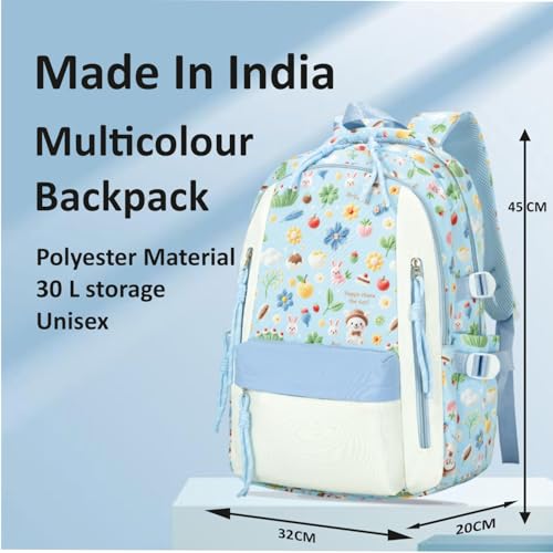 Image of Tinytot 26 Litre School Bag Water-Resistant Backpack - Unisex Large 18 Inches Multipurpose Travel Backpack for Boys & Girls, Men & Women- Ideal for College and School and office Use