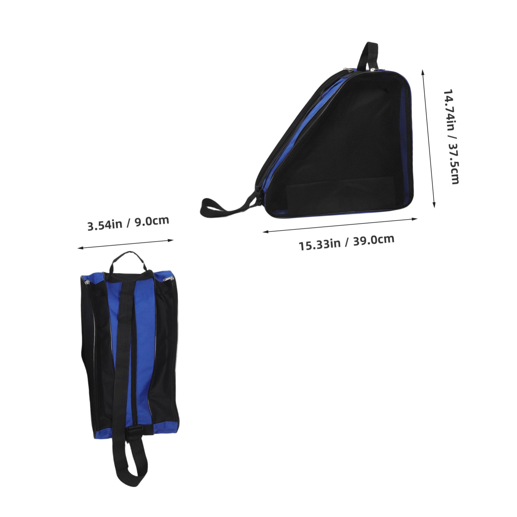 SEWACC 2 Piezas Bolsa para Patines de Ruedas Compartimentos Organizadores y Correa Ajustable, Tela Oxford Resistente al Agua para Patinaje al Aire Libre