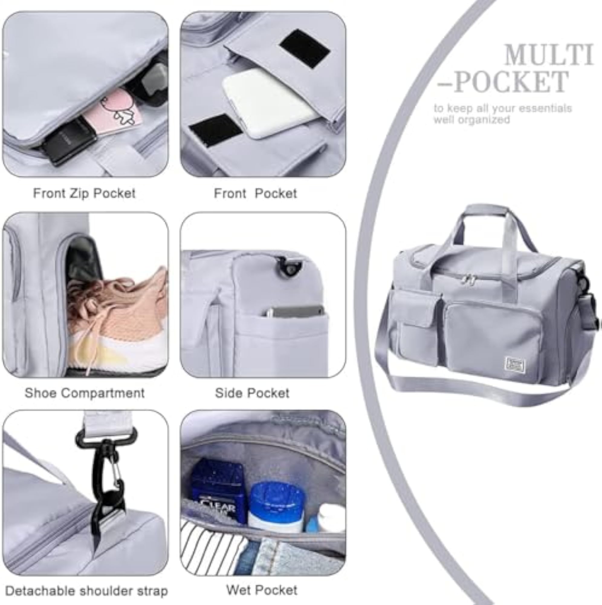 Multipurpose Foldable Travel Duffle Bag for Women