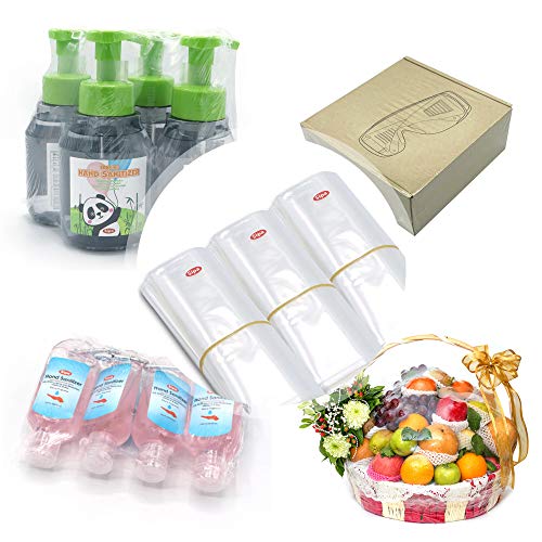 Image of SIPA 8x12 inch 200PCS 100 Gauge POF NON-VENTING HOLE Shrink Wrap Bags Odorless perfect for wrapping stationery, photo frames, soap supplies, bath bombs, oil bottles,homemade DIY craft for sale.