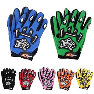 Zorax Green (L – 7cm) Child Kids MX Motocross Gloves Children Dirty Bike Quad Motorcycle Motorbike Gloves