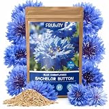 Fruivity 6000+ Cornflower Seeds Perennial for Planting – Blue Bachelor Button Seeds, Pollinator Friendly Flower Seeds for Outdoor Garden, Attract Bees & Butterflies