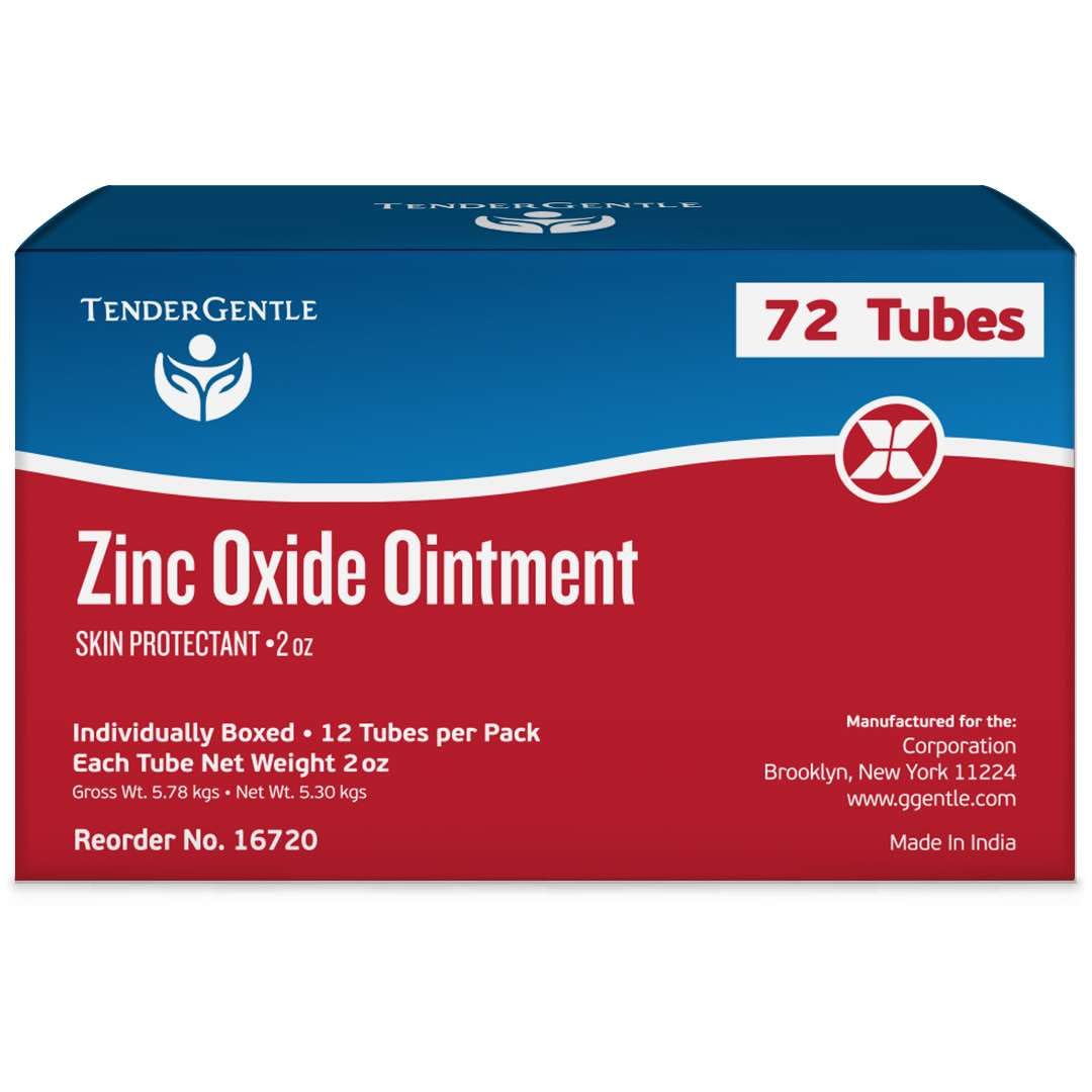 Zinc Oxide Ointment for Adults and Babies - Case of 72 2 oz Diaper Rash Ointment - Skin