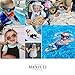 MAXJULI Baby Infant Sunglasses Safe, Soft, With Adjustable Strap 0-24 Months BPA Free (Black/Black+Black/Blue)