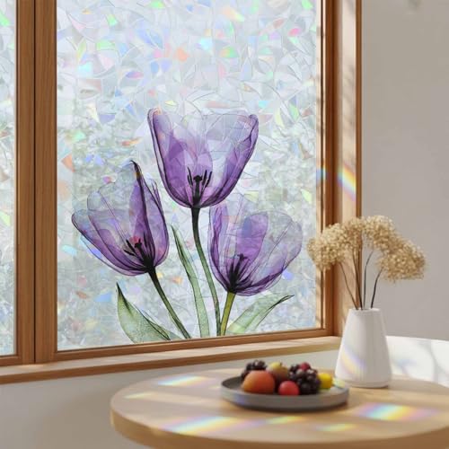 Película decorativa de privacidad para ventana efecto arcoíris miniatura 2