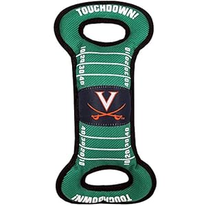 Pets First NCAA Football Field Dog Toy with Squeaker. – Virginia Cavaliers – for Tug, Toss, and Fetch. – Tough & Durable PET Toy, 1 Count (Pack of 1)