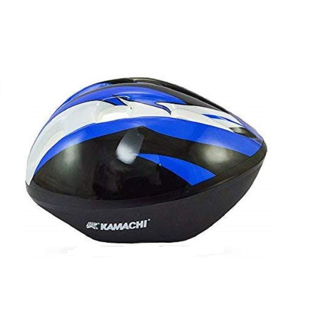 KAMACHI MV9WHL Cycling/Skating Adjustable Helmet (Colour: Black/Blue/Grey) Size: Small (XS)