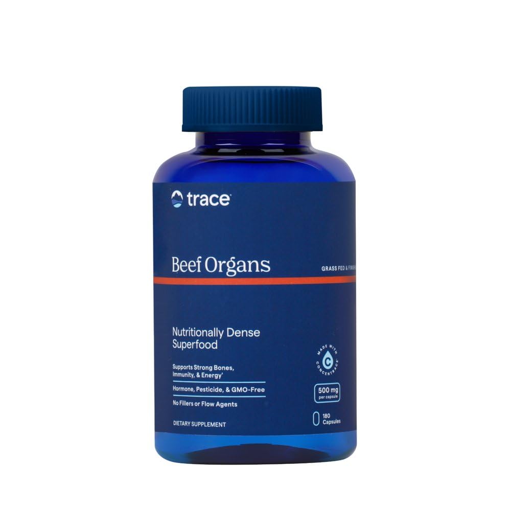 Trace Minerals Beef Organ Complex Capsules, 500 mg, 180 Count