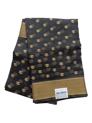 Generic black kota doria silk saree – image 4