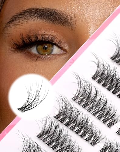 Cat Eye Cluster Lashes Wispy D-Curl Wimpernverlängerungen Nerz Volumencluster DIY Flauschige Wimpernbüschel zu Hause 7 Paare