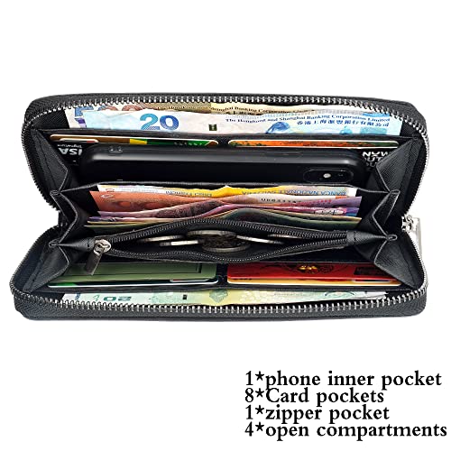 Cafiny Geometric Luminous Wallet For Women Holographic Reflective Zipper Clutch Purse With Multiple Compartments And Coin Pocket #TOP2
