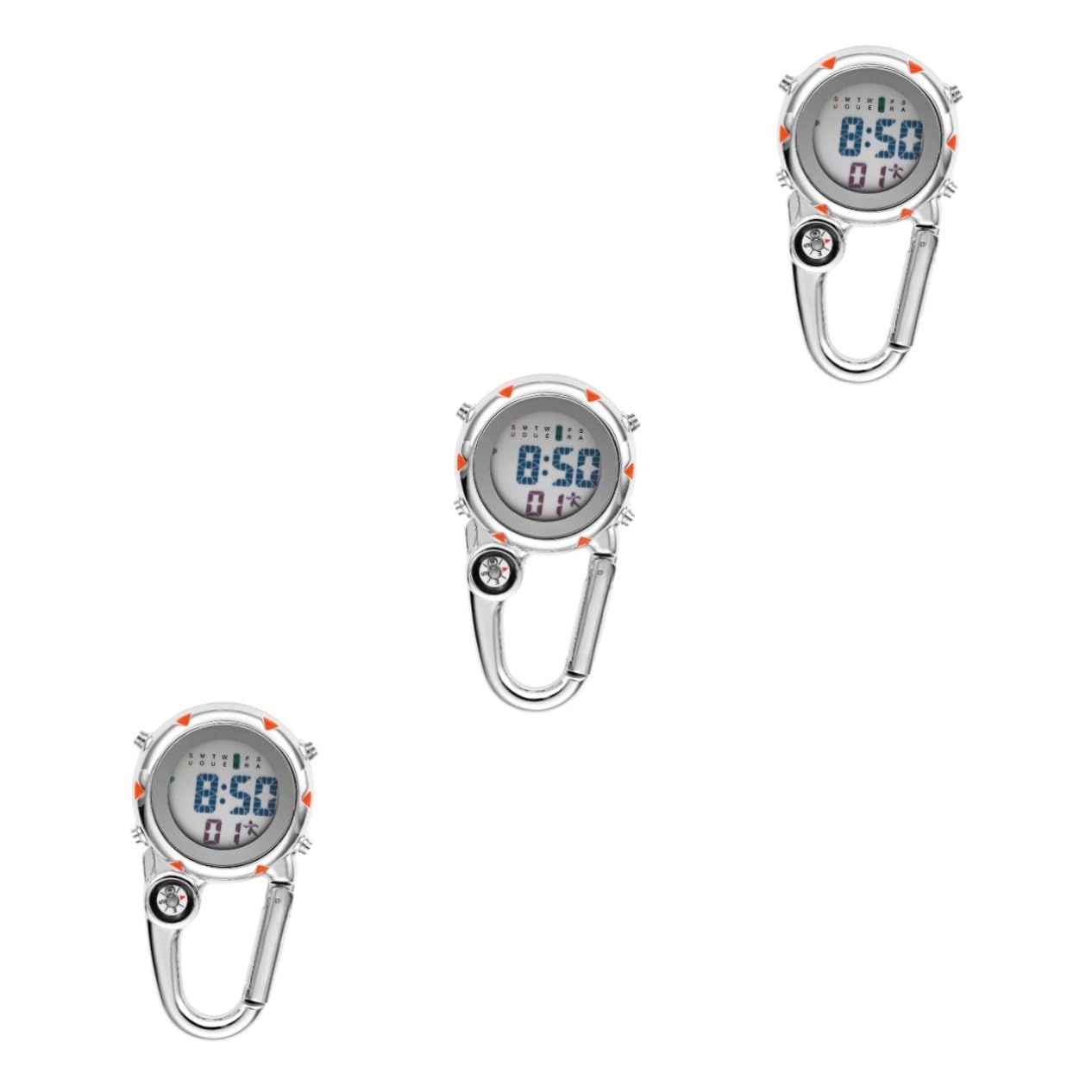 ifundom Gancio in Acciaio Inossidabile Orologio in Acciaio Inossidabile Orologio per Esterno Clip Sull'orologio Attenzione All'arrampicata Accessorio Orologio Orange
