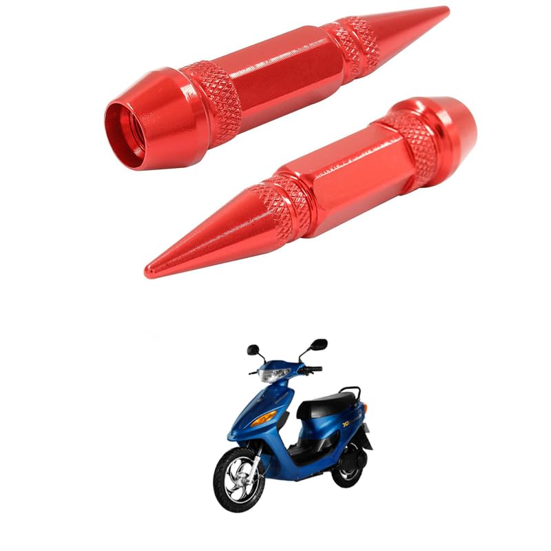 lovmoto universal 2pc spiked aluminum stem valve caps dustproof tire wheel stem caps for cars,suvs,trucks bicycles and motorcycles comfortable with elect-ron