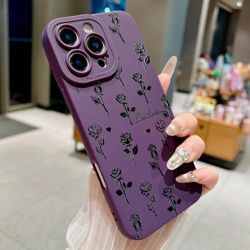 Coque iPhone 12 Pro Max rose noire violette antichoc TPU - 2