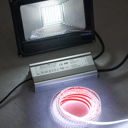 Image of LED Driver 500 Watts(250W X2) 12V DC Transformer,Waterproof IP67 Power Supply, Adapter with 3-Prong Plug 4.9 Feet Cable for Any DC led Lights, Computer Project, Outdoor Light