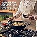 Uno Casa Cast Iron Wok Pan - 8 lb. Flat Bottom Wok with Silicone Lid - 12 Inch, 5.2 Q, Compact, Durable Induction Wok for Both Indoor and Outdoor Cooking