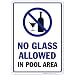 Pool Rules Sign, No Glass Allowed in Pool Area, 10x14 Rust Free Aluminum, Weather/Fade Resistant, Easy Mounting, Indoor/Outdoor Use, Made in USA by SIGO SIGNS