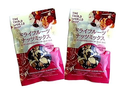 無添加 ドライフルーツ・ナッツミックス 90g×2袋 ★ネコポス★すべて海外の有機認証機関の認定を受けたドライフルーツ、ナッツを使った保存料、着色料不使用の製菓材料です。レーズンの甘み、クランベリーの酸味、アーモンドやクルミの香ばしさが贅沢な味わいです。