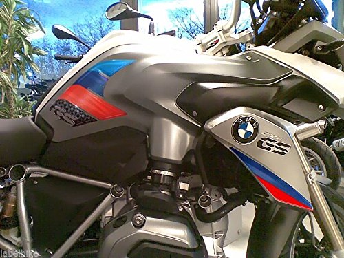 labelbike - 3D Stickers Motorcycle Sides Protection and Decoration in Resin Compatible with BMW Gs R1200 2013-2015
