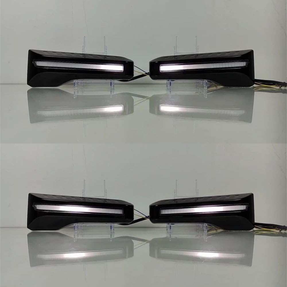 Las luces de conducción diurnas LED son compatible for Toyota Land Cruiser LC250 2024, A, Luz diurna de 6000k + luz de giro amarilla + Luz diurna nocturna azul hielo