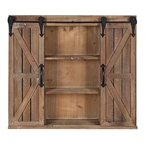Kateandlaurelcatesdecorativewoodwallstoragecabinetwithtwoslidingbarndoorsrusticbrown Urban Country Home Decor Kate and laurel cates decorative wood wall storage cabinet with two sliding barn doors rustic brown urban country home decor