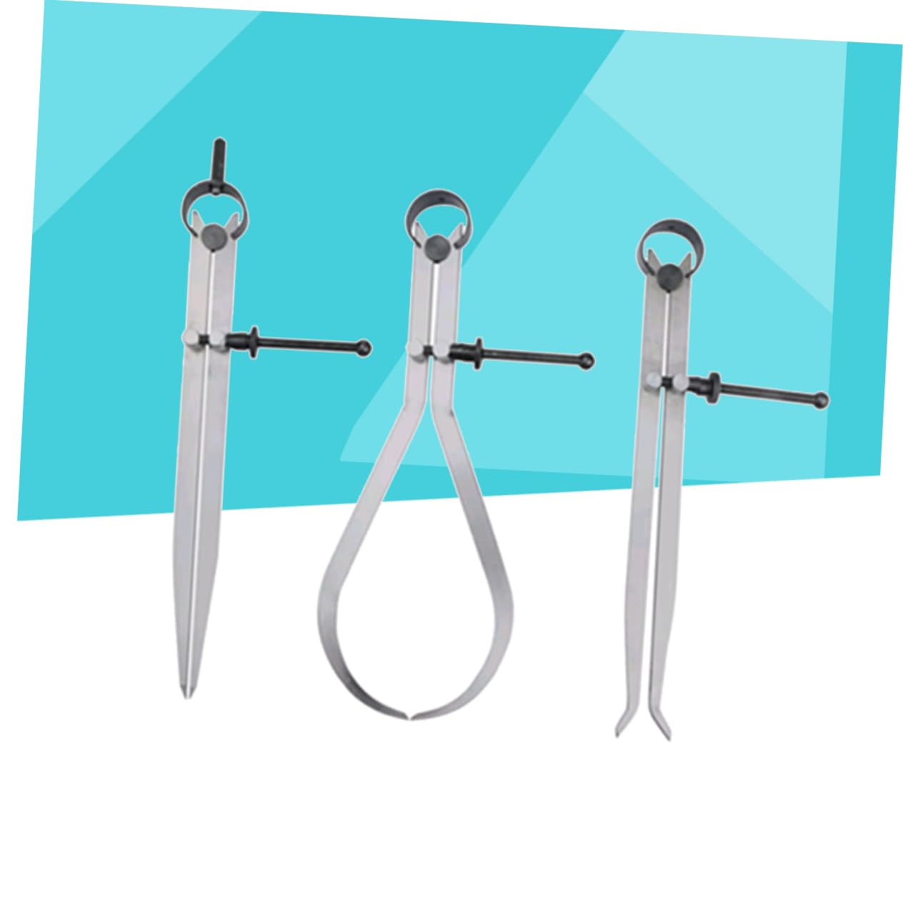 VILLFUL Spring Caliper 200mm Set 3pcs Division Calipers Carbon Steel External Internal Precise Measurement Tools